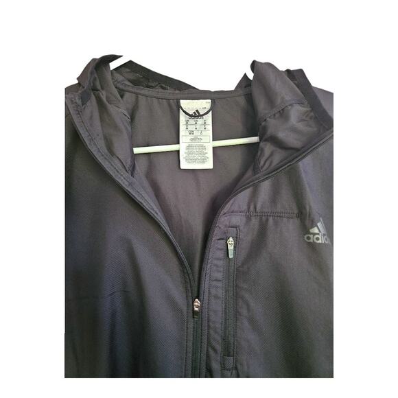 USED LIKE NEW Men's Adidas Lightweight Jacket in Black (Size: Medium) - Picture 2 of 8